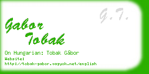 gabor tobak business card